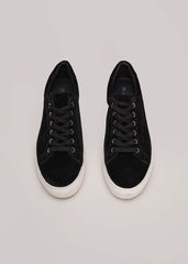 Black Velvet Trainers - Black