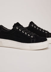 Black Velvet Trainers - Black