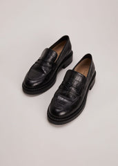 Black Chunky Loafers - Black