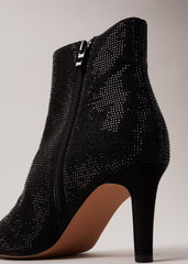 Black Sparkly Boots - Black