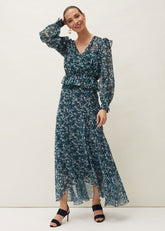 Lola Floral Co-Ord Skirt - Petrol