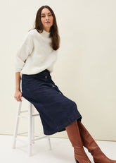 Jessa Denim Midi Pencil Skirt - Denim