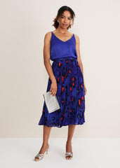 Clarisse Print Skirt - Cobalt/Multi