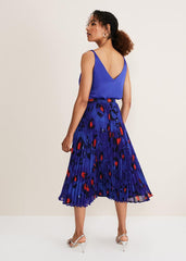 Clarisse Print Skirt - Cobalt/Multi