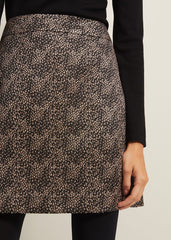 Kilah Jacquard Mini Skirt - Gold