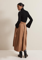 Trinity Pleated Skirt - Brown