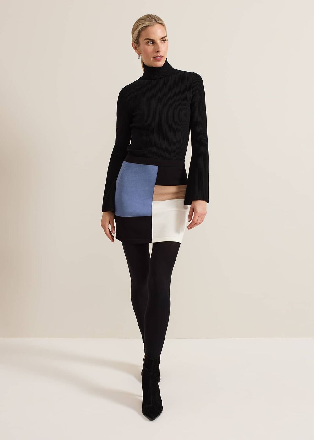 Kamila Colourblock Skirt - Multi-Coloured