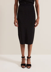 Kendall Studded Skirt - Black