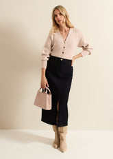 Amani Dark Wash Denim Skirt - Dark Wash