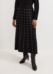 Emilia Eyelet Skirt - Black