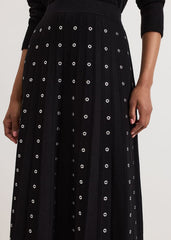 Emilia Eyelet Skirt - Black