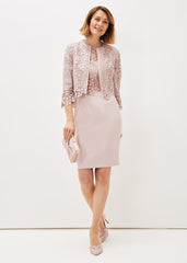 Mariposa Lace Occasion Jacket - Antique Rose
