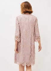 Mariposa Lace Occasion Coat - Antique Rose