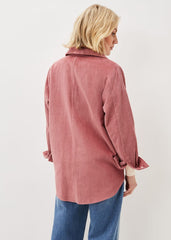 Katrina Cord Shacket - Rose