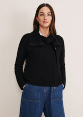 Wendy Ribbed Knit Jacket - Black