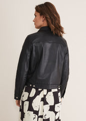Myrtle Leather Jacket - Black