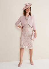 Leanna Cropped Jacket - Antique Rose