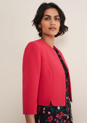 Cara Textured Jacket - Raspberry