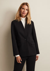 Devin Black Ponte Blazer - Black
