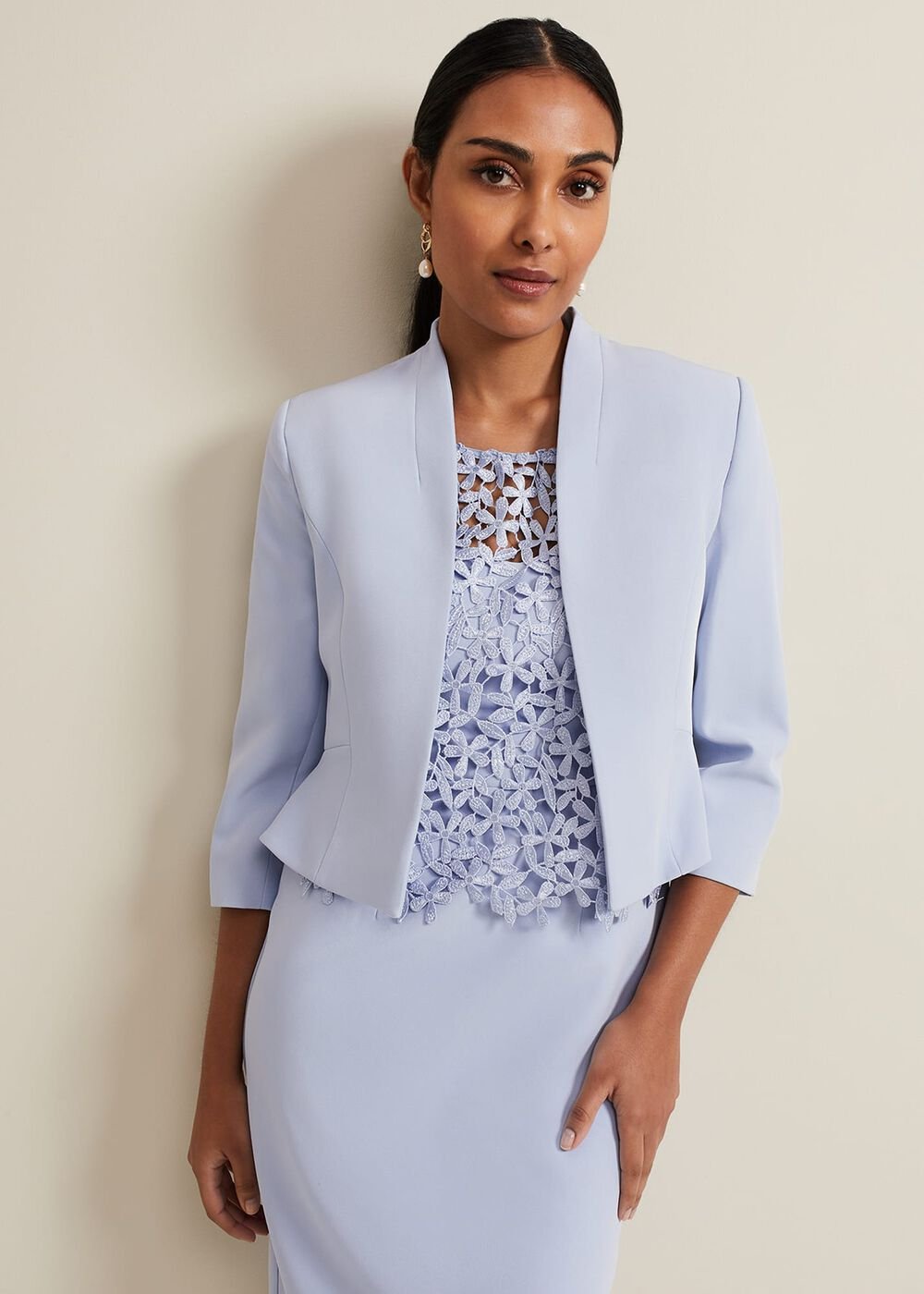 Petite Daisy Jacket - Pale Blue