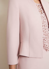 Daisy Peplum Jacket - Pale Pink