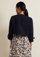 Petite Zoelle Bow Jacket - Navy
