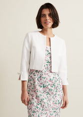 Zoelle Bow Jacket - Ivory