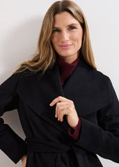 Nicci Wool Belted Coat - Black