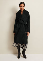 Petite Nicci Dark Green Wool Smart Coat - Dark Green