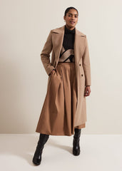 Livvy Wool Camel Trench Coat - Camel