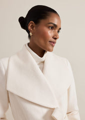 Nicci Belted Wool Coat - Winter White