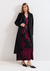 Petite Lydia Long Wool Coat - Black
