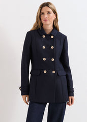 Aurelie Wool Peacoat - Navy