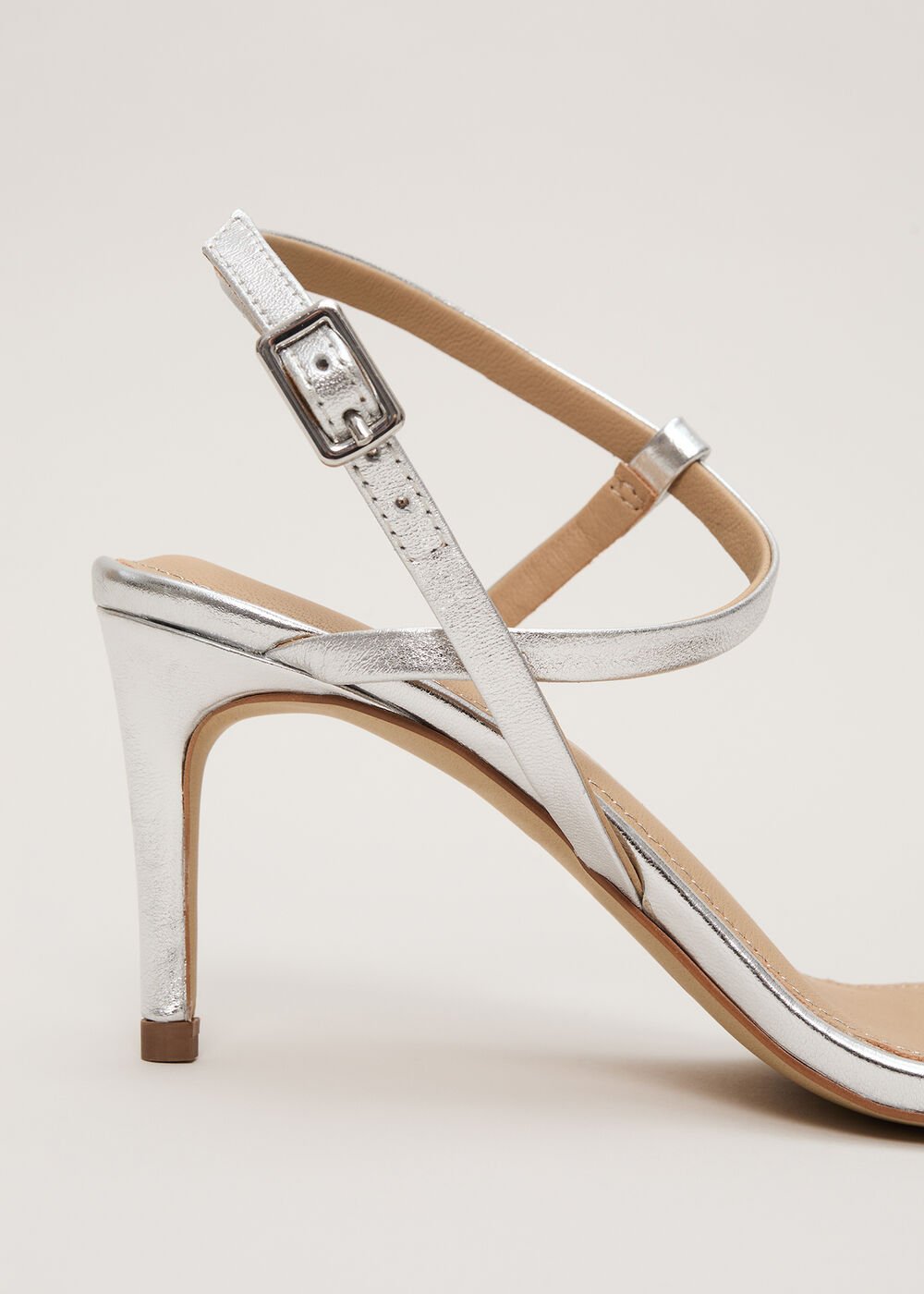 Silver Metallic Heel - Silver