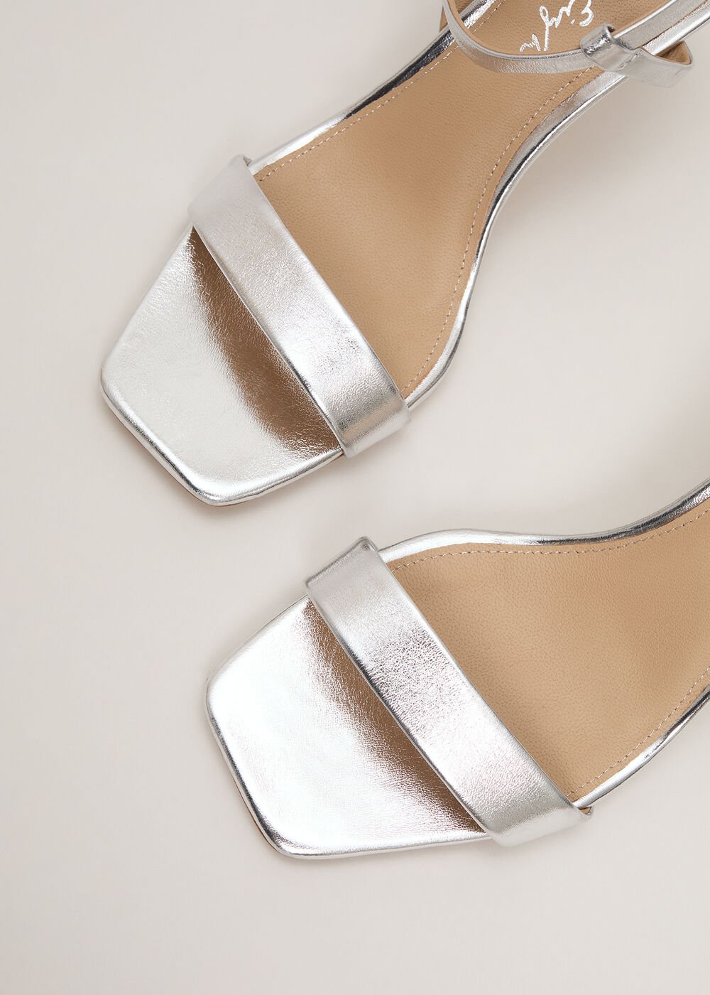 Silver Metallic Heel - Silver