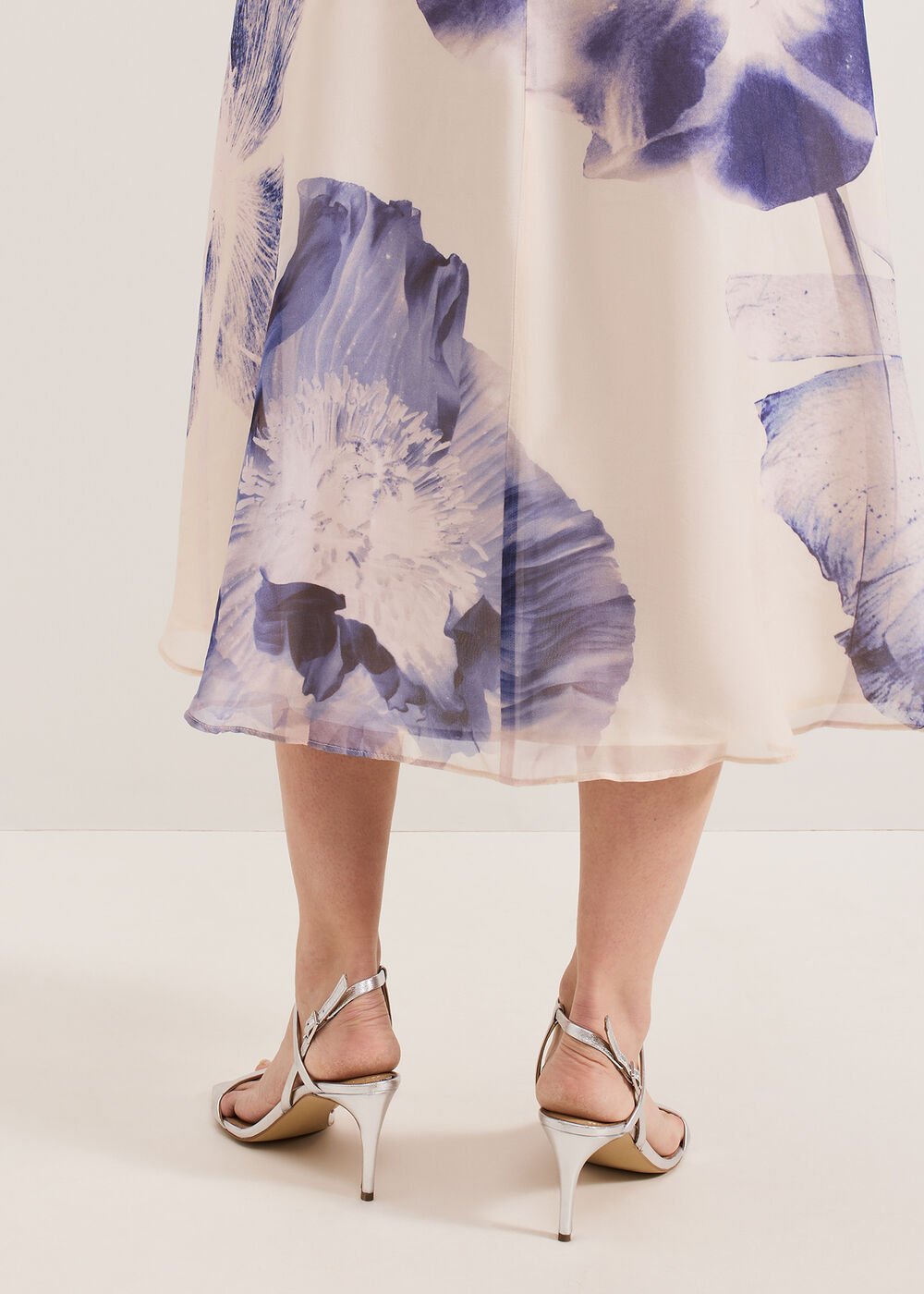 Silver Metallic Heel - Silver