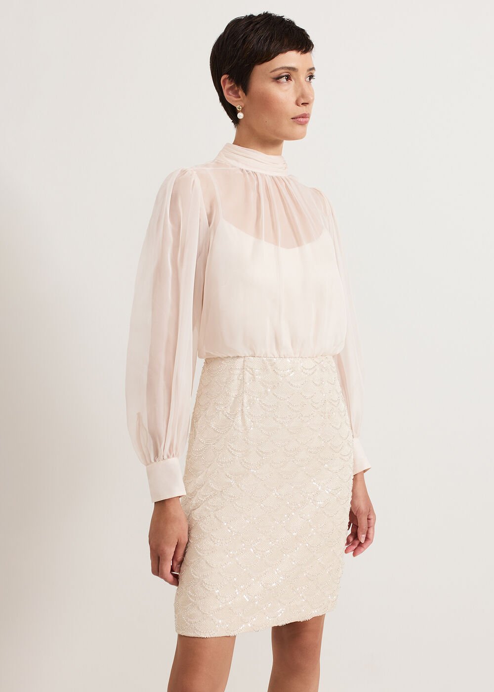 Amina Sequin Dress - Cameo