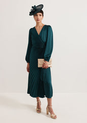 Gracie Sunray Dress - Dark Green