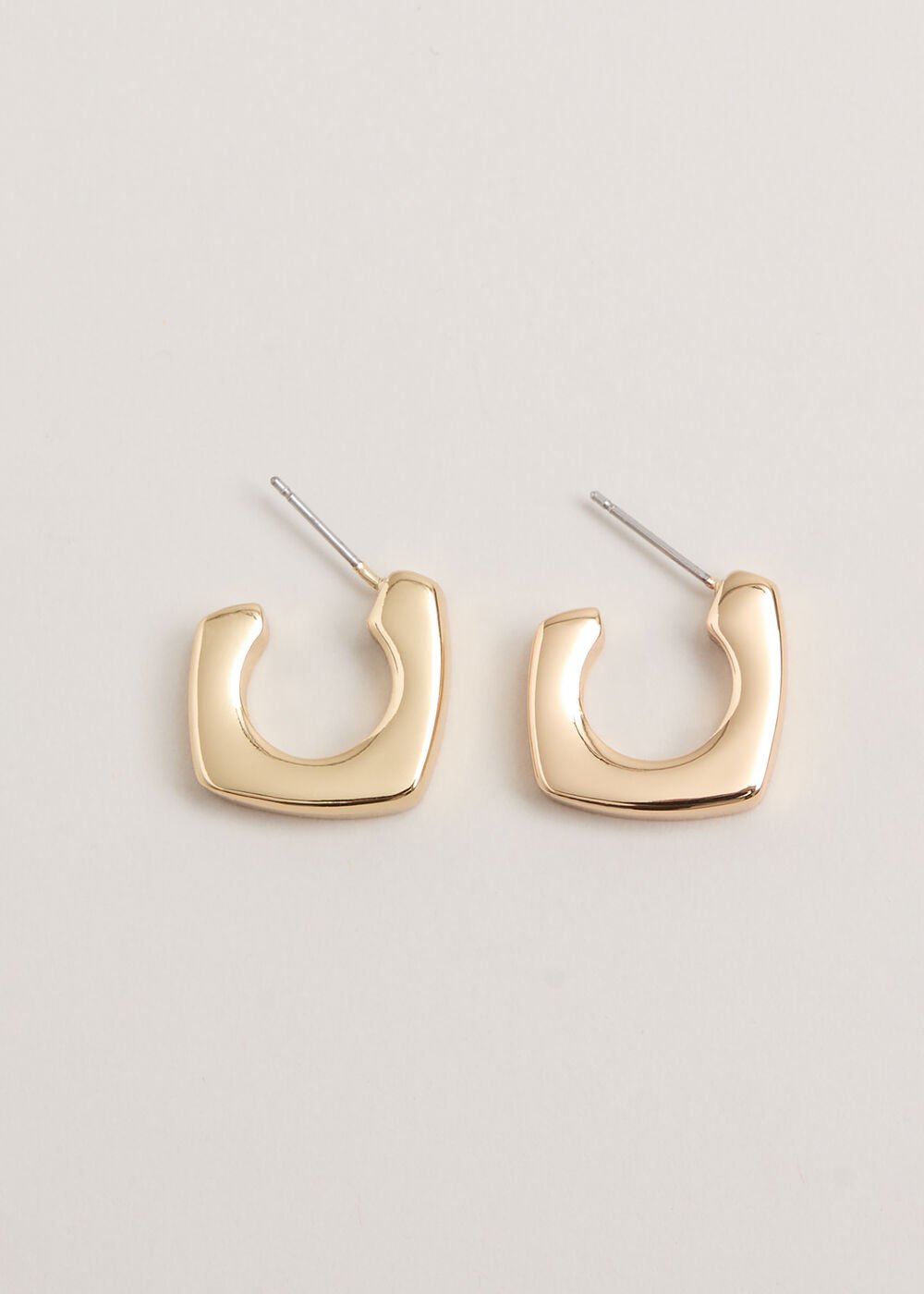 Gold Square Hoop Earrings - Gold