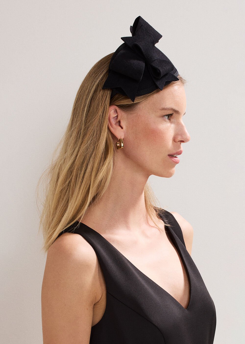 Black Felt Headband - Black