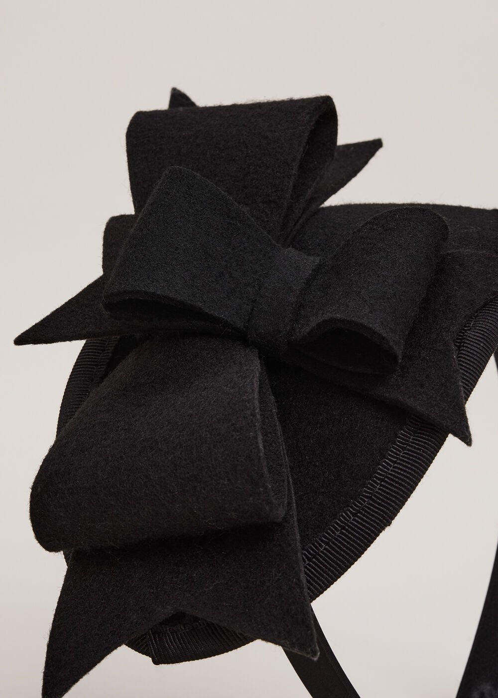 Black Felt Headband - Black