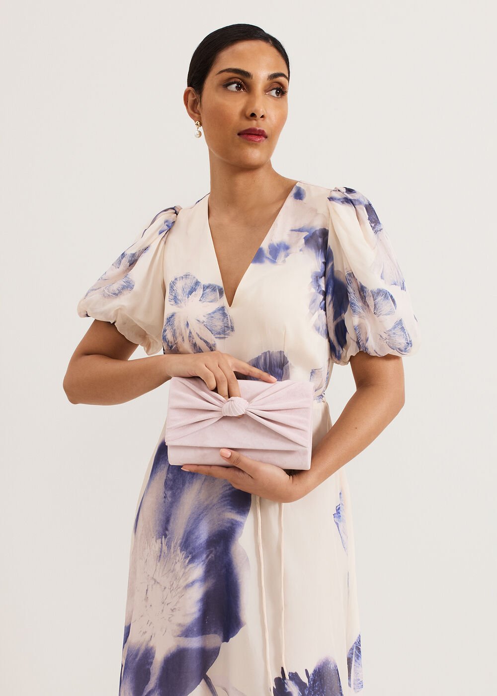 Knot Front Clutch - Pink