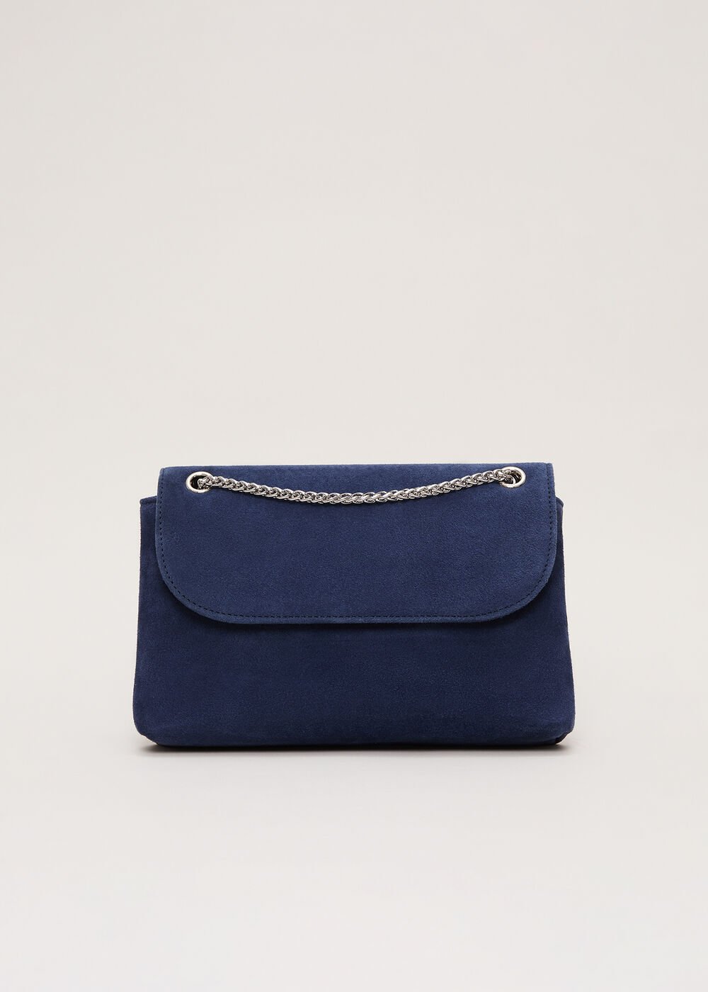 Navy Suede Clutch - Navy