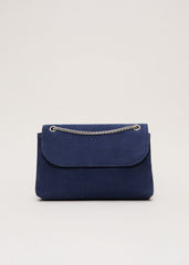Navy Suede Clutch - Navy