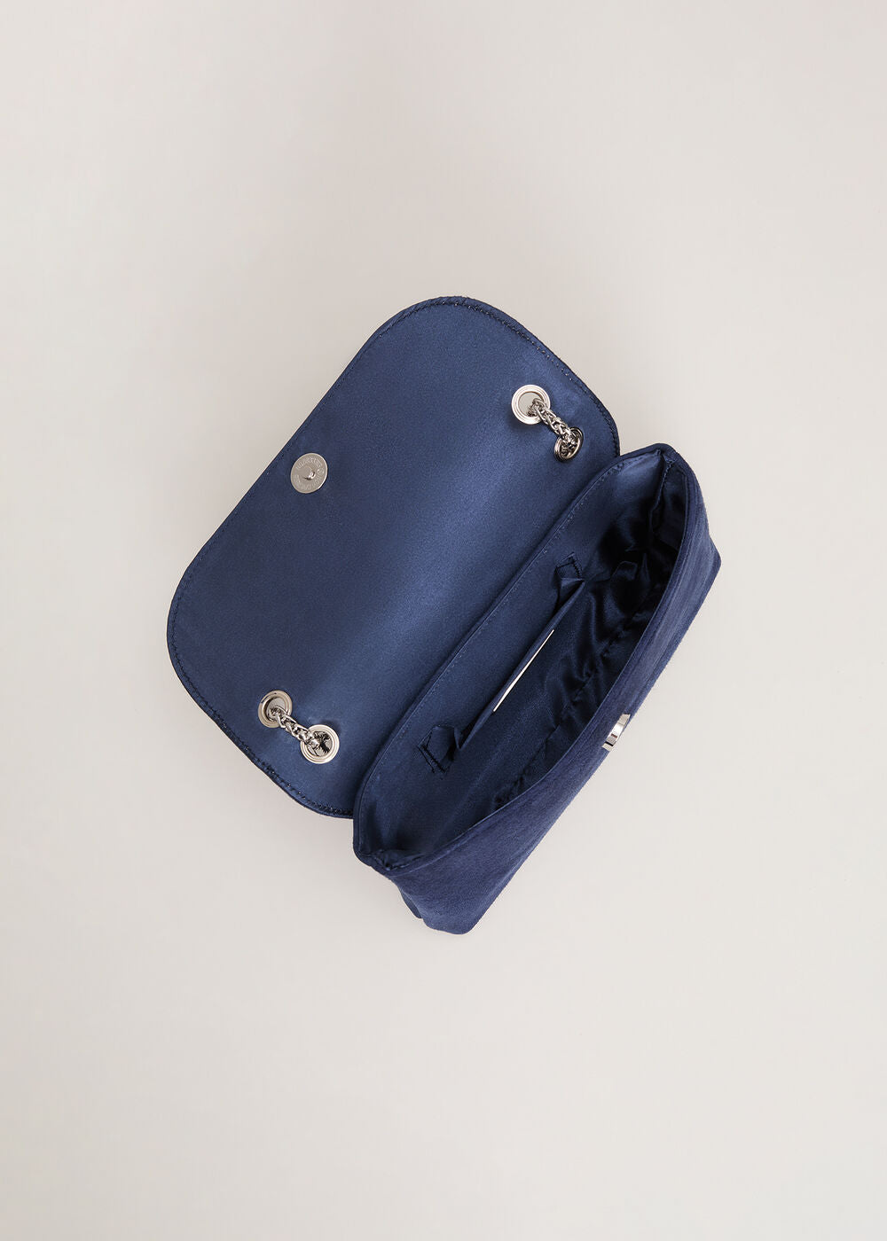 Navy Suede Clutch - Navy
