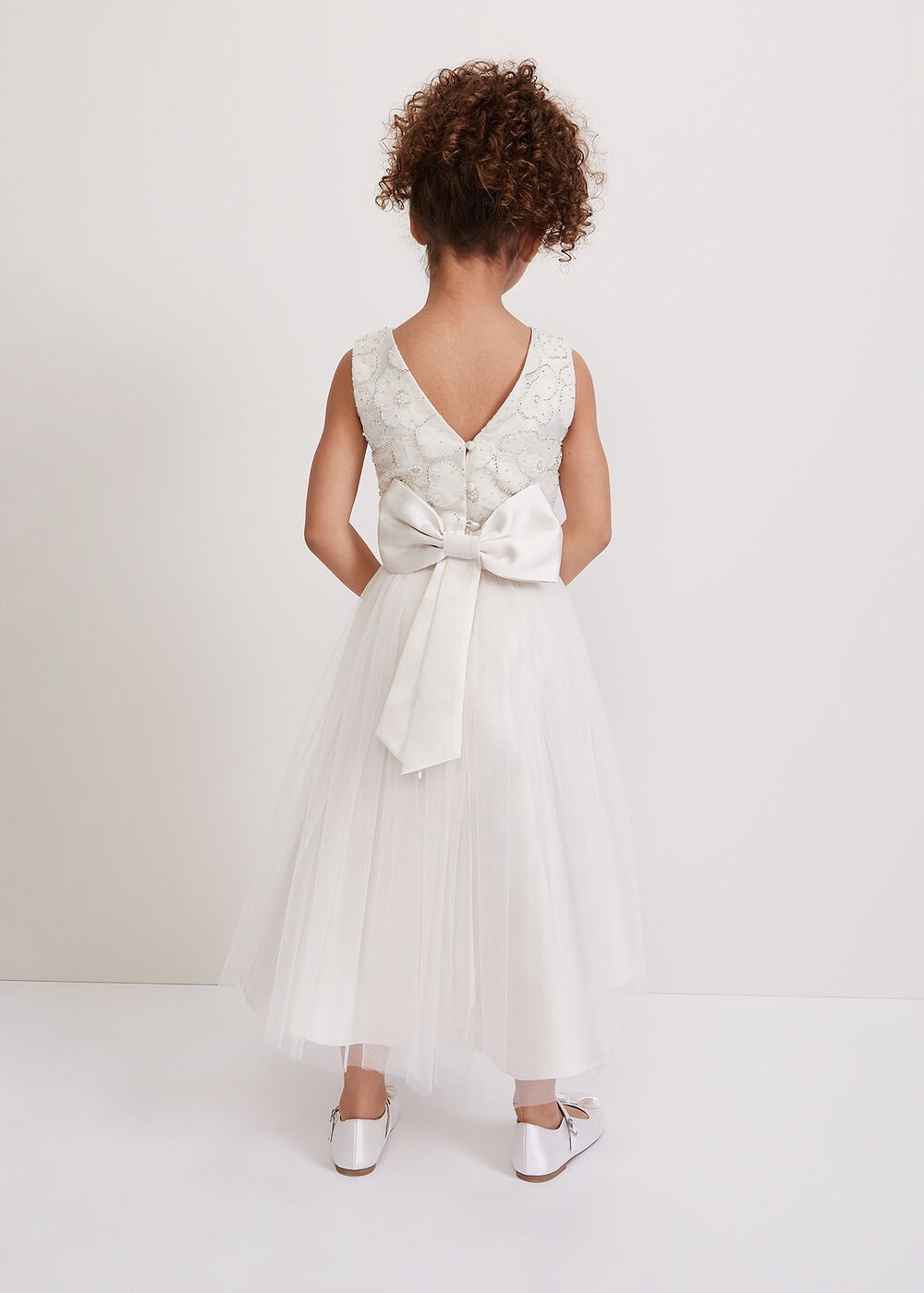 Iris Beaded Dress - Ivory