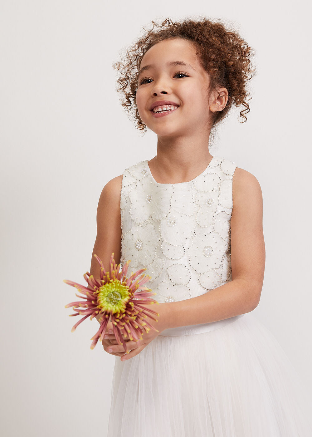 Iris Beaded Dress - Ivory