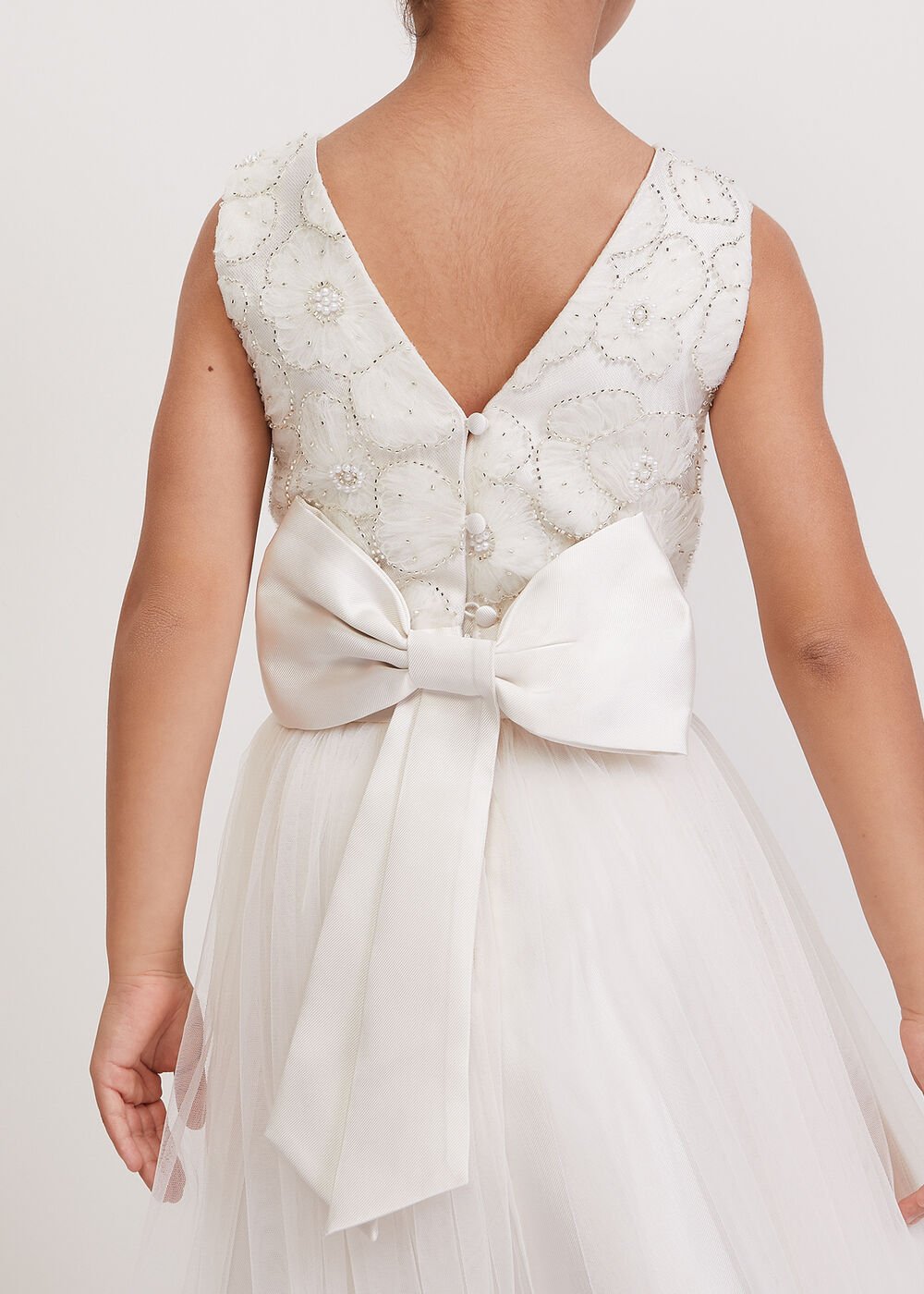 Iris Beaded Dress - Ivory