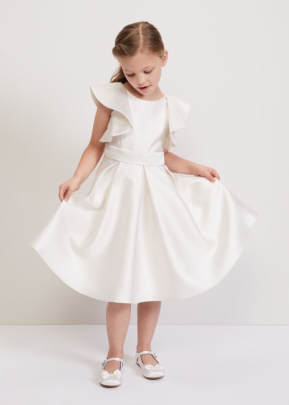 Sydney Satin Dress - Ivory