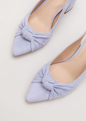 Knot Block Heel - Pale Blue